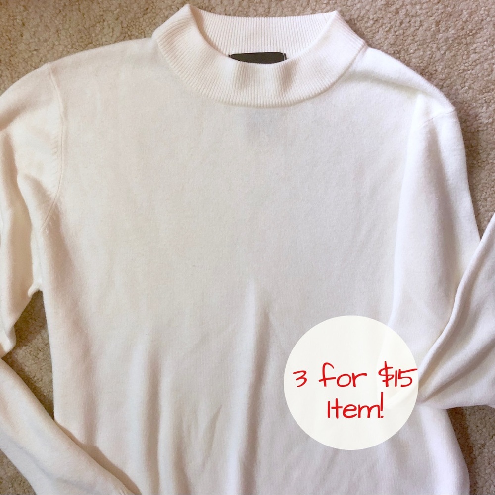 🔥3for$15🔥 Ivory Mock Turtleneck Sweater